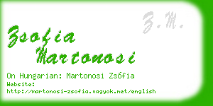 zsofia martonosi business card