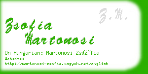 zsofia martonosi business card